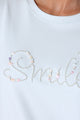 טי-שרט פנינים ואבנים SMILE